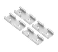 Parti di Intersezione per Binario a T in Alluminio, Set 4 Pezzi 80x30mm - Connessione Robusta per Lavori di Falegnameria, Scorrimento Fluido e Montaggio Veloce - Perfetti per (Argento)