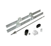 Parti di macchine per viti a ricircolo di sfere a Supporto Guida Lineare SBR25+Cuscinetto A Blocchi SBR25UU+ vite A Sfere SFU2005+Alloggiamento For Dado+BBKF15(SBR25-600 2005-600)