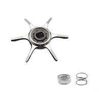 Parti di modifica della ruota Waterdrop per mulinelli da pesca a sei stelle - Componente sonaglio in lega da 60 mm, parte di ricambio leggera compatibile con modelli di mulinelli selezionati (grigio