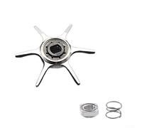 Parti di modifica della ruota Waterdrop per mulinelli da pesca a sei stelle - Componente sonaglio in lega da 60 mm, parte di ricambio leggera compatibile con modelli di mulinelli selezionati (mano