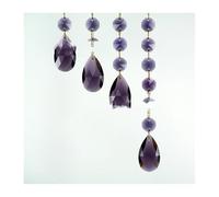 Parti di prismi for lampadari a gocce di cristallo da 10 pezzi 38 mm(Purple)