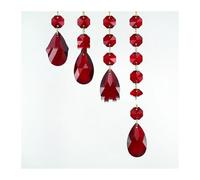 Parti di prismi for lampadari a gocce di cristallo da 10 pezzi 38 mm(Red)