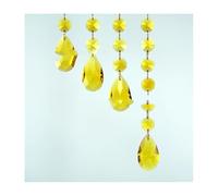 Parti di prismi for lampadari a gocce di cristallo da 10 pezzi 38 mm(Yellow)