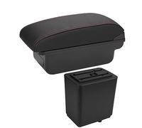 Parti Di Retrofit Del Bracciolo Per Peugeot Per Partner Tepee Auto Bracciolo Scatola Portaoggetti Accessori Per Auto Dettagli Interni Bracciolo Auto(C Black red NO USB)