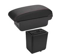 Parti Di Retrofit Del Bracciolo Per Peugeot Per Partner Tepee Auto Bracciolo Scatola Portaoggetti Accessori Per Auto Dettagli Interni Bracciolo Auto(B Black red 3USB)