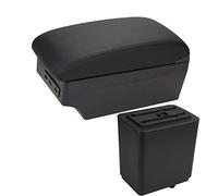 Parti Di Retrofit Del Bracciolo Per Peugeot Per Partner Tepee Auto Bracciolo Scatola Portaoggetti Accessori Per Auto Dettagli Interni Bracciolo Auto(A Black line 7USB)