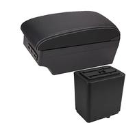 Parti Di Retrofit Del Bracciolo Per Peugeot Per Partner Tepee Auto Bracciolo Scatola Portaoggetti Accessori Per Auto Dettagli Interni Bracciolo Auto(A Black white 7USB)