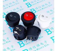 Parti di ricambio 10 PZ/LOTTO 23mm Diametro Rotondo Barca Interruttori A Bilanciere 6A250V Rosso Rotondo 2 Pin ON-Off SPDT Interruttore A Bilanciere KCD1