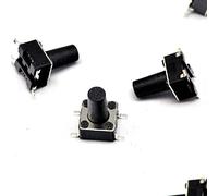 Parti di ricambio 100 pezzi 6 * 6 * 4,1~11,5 mm interruttore tattile 4 pin patch micro interruttore a pulsante interruttore a chiave interruttore a induzione a pulsante tattile serie 6x6 (Color : 6