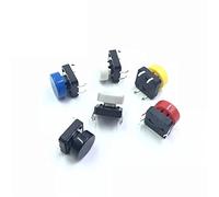 Parti di ricambio 10pcs B3F 12 * 12 * 7.3mm DIP-4PIN Interruttore a pulsante tattile + A37 Colore Hat Tact Touch Micro Switch Cap (Color : Blau, Size : Switch And A37 Hat)
