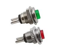 Parti di ricambio 2 pezzi ON/OFF interruttore a pulsante 8 mm pin Micro normalmente aperto 0,5 A 250 V CA DS-101