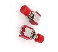 Parti di ricambio 2 pz Interruttori AC 120 V 5A 3 Poli SPDT 1NO 1NC Momentaneo Rosso Rotondo Push Interruttori a pedale Interruttore a pulsante