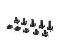 Parti di ricambio 50PCS 6x6mm Panel PCB 6X6X5/4.3/6/7/8/9/10/12MM Interruttore tattile Interruttore a pulsante 12V 4PIN DIP Micro interruttore for TV/Giocattoli/Casa (Size : 6x6x12mm)