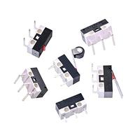 Parti di ricambio 5Pcs Micro finecorsa Interruttore a pulsante momentaneo 1A 125V AC Interruttore del mouse 3Pin Braccio di leva a rullo con manico lungo SPDT 12 * 6 * 6mm