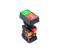 Parti di ricambio 5pcs PPBB-30N ON Off Start Stop Pulsante w Indicatore luminoso Interruttore momentaneo Rosso Verde Alimentazione (Size : One Size)