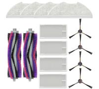 Parti di ricambio Accessori compatibili con Eureka E10S / E20 Plus Robot Aspirapolvere Kit di ricambio Include: 2 spazzole a rullo, 4 filtri HEPA, 4 spazzole per spazzare i bordi, 4 panni per mocio