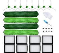 Parti di ricambio, accessori per iRobot Roomba Combo e5 e6 i1 i2 i3 i4 i5 i6 i7 i8 j5 j7 j8 j9 plus, 2 set di spazzole in gomma 8 filtri/HEPA 8 spazzole laterali
