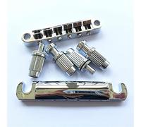 Parti di ricambio chitarra 1 Set Cromato Silver Tune-O-Matic Bridge E Cordiera Per LP SG. Chitarra Elettrica
