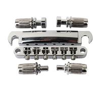 Parti di ricambio chitarra 1 Set Di 6 Corde Guitar Tune-o-Matic Bridge E Cornice Con Posti Per Lp. Chitarra Elettrica (Color : Silver)