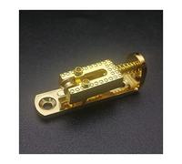 Parti di ricambio chitarra 3 String Solo Single Guitar Bridge Con Vite Chiave Per Chitarra A 3 Corde Chrome-Gold-Black (Color : Gold)
