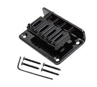 Parti di ricambio chitarra 4 Corde Scatola Fissa Guitar Bridge Strings Attraverso Il Corpo 60 * 38.5mm Targhetto Nero/Oro/Chrome (Color : Black)