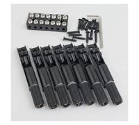 Parti di ricambio chitarra 6/7/8 Pezzi Single String Fan Guitar Bridge Ponte Senza Testa Senza Testa Ponti Sgranati Per Chitarra Elettrica (Color : 7 PCS)