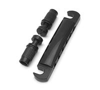 Parti di ricambio chitarra Oro/Nero/Chrome 6 String Slodry Saddle Tune-O-Matic Bridge Per Lp. Chitarra Elettrica (Color : Black)