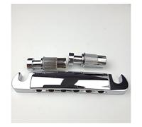 Parti di ricambio chitarra Tune-O-Matic Style Guitar Guitar Bridge Stop Bar Stop Icorsa Con Ancore/Borchie Per LP SG. Chitarra (Color : Chrome)