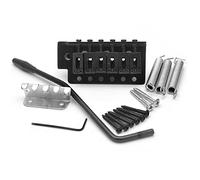 Parti di ricambio chitarra Un Sistema Piatto Cromato/Nero 6 Stringa Sella Single Tremolo Bridge System Per Chitarra Elettrica (Color : Black)