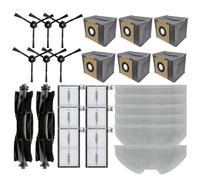 Parti di ricambio compatibili con eufy X8 Pro/X8 Pro Serie Robot Aspirapolvere Accessori, 2 Spazzole Principali, 6 Spazzole Laterali, 6 Filtri HEPA, 6 Cuscinetti Mocio, 6 Sacchetti per la Polvere Kit