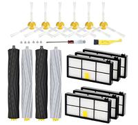 Parti di ricambio compatibili con iRobot Roomba 960 980 981 985 900 Series, 890 880 805 860 870 871 800 Series Kit di accessori per aspirapolvere (6 filtri, 6 spazzole laterali, viti)