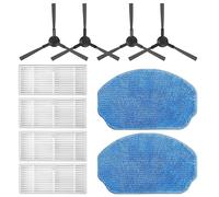 Parti di ricambio compatibili con robot aspirapolvere MAMNV BR150 BR151, ZCWA BR150 BR151, MANVINS G20, GTTVO BR150 BR151, EICOBOT BR150 BR151 Robot aspirapolvere 4 spazzole laterali, 4 filtri Hepa, 2