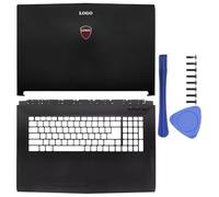 Parti di ricambio compatibili per laptop GP72 GL72 GL72M MS-1795 MS-1799 MS-179B, inclusa copertura posteriore LCD Cerniere della cornice anteriore Poggiapolsi e custodia inferiore in plastica(AC COVE
