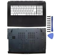 Parti di ricambio compatibili per laptop GP72 GL72 GL72M MS-1795 MS-1799 MS-179B, inclusa copertura posteriore LCD Cerniere della cornice anteriore Poggiapolsi e custodia inferiore in plastica(CD COVE
