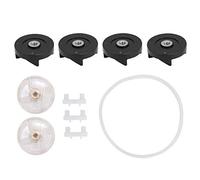 Parti di ricambio di marcia e marcia per lama Accessori in gomma in plastica resistenti per frullatore magico 250 W Include 2 marcia base 4 marce lama 3 cuscini 1 anello di tenuta (Grigio scuro e blu