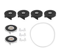 Parti di ricambio di marcia e marcia per lama Accessori in gomma in plastica resistenti per frullatore magico 250 W Include 2 marcia base 4 marce lama 3 cuscini 1 anello di tenuta (Khaki e nero)