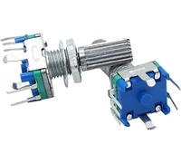 Parti di ricambio Encoder rotativo 5PCS 20 posizioni Encoder rotativo a 360 gradi EC11 con pulsante a 5 pin Maniglia lunga 20 mm con interruttore a pulsante integrato