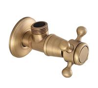 Parti di ricambio for rubinetti Valvola angolare in ottone anticato for WC Valvola di arresto universale 'acqua for rubinetto e WC Zzh310(Antique Brass)