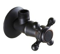 Parti di ricambio for rubinetti Valvola angolare in ottone anticato for WC Valvola di arresto universale 'acqua for rubinetto e WC Zzh310(Black Brass)