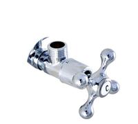 Parti di ricambio for rubinetti Valvola angolare in ottone anticato for WC Valvola di arresto universale 'acqua for rubinetto e WC Zzh310(Chrome Brass)