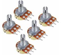 Parti di ricambio Interruttore Encoder 5 pz/lotto WH148 Blu Kit Potenziometro Pellicola di Carbonio 15mm 3pin B1K 2K 5K 10K 20K 50K 100K 250K 500K 1M Tappo Manopola Interruttore Rotativo (Size : 500K