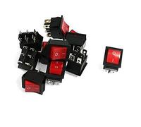 Parti di ricambio Microinterruttore 10 x rosso KCD4 16A/250V 20A/125V DPDT Interruttori a bilanciere On-On a 6 pin for barca