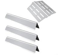 Parti di ricambio per barbecue Deflettori di calore in acciaio inossidabile per Weber 300 Series E-310 E-320 S-330 Manopole di controllo anteriori 2011-2016 Accessori per barbecue argento