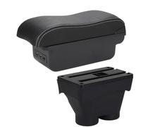 Parti Di Ricambio Per Box Portaoggetti Per Bracciolo Auto Superficie Curva Interna Per Peugeot 208 2012-2018 Consolle(B3 Black white)