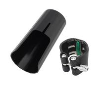 Parti di ricambio per clarinetto Copribocchino Per Clarinetto In Sib Con Legatura In Pelle E Copribocchino In Plastica, Set Di Fissaggio Per Bocchino Per Clarinetto