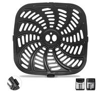 Parti di ricambio per friggitrice ad aria Gourmia GAF856 GAF826, antiaderente 9,8 ''* 9,8 '' Accessori per friggitrice ad aria quadrata Vassoio Rack Grill Pan Grill Piastra Piastra più croccante