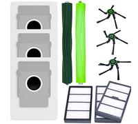 Parti di Ricambio per iRobot Roomba S9 S9+ Aspirapolvere | Kit di Accessori per Serie s (11 in 1) 3x Sacchetto per la Polvere 3x Filtro HEPA 3x Spazzole Laterali 2x Spazzole Principali di Silicone