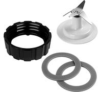 Parti di ricambio per lame, adatte per lame Hamilton Beach Blender con tappo base a barattolo e 2 guarnizioni O-Ring