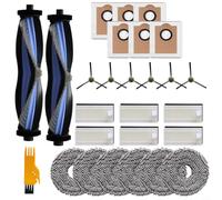 Parti di ricambio per Lefant per M3 Max Robot Aspirapolvere Kit Accessori, Include 6 Spazzole Laterali, 2 Spazzole Principali, 6 Filtro, 6 Sacchetto di Polvere, 6 Panno Mop Pad