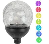Parti di ricambio per luci solari, 7 colori LED a energia solare, in vetro, con interruttore, parte superiore di ricambio per girandole a vento